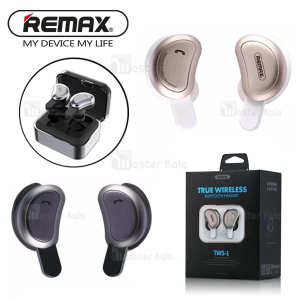 هندزفری بلوتوث دو تایی ریمکس Remax tws-1 Earphone به همراه داک شارژ