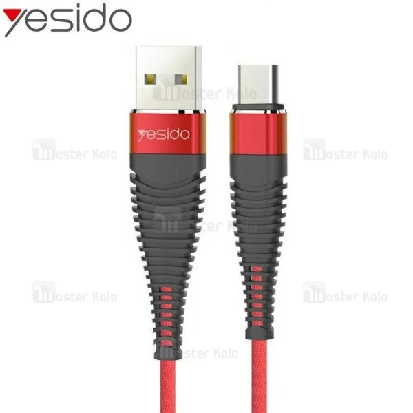 کابل کنفی Type C یسیدو yesido CA-12 do durable توان 2.4 آمپر