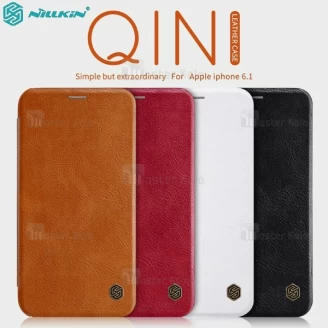 کیف چرمی نیلکین آیفون Apple iPhone XR Nillkin Qin Leather Case
