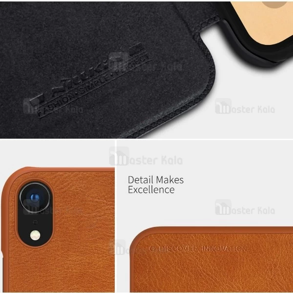 کیف چرمی نیلکین آیفون Apple iPhone XR Nillkin Qin Leather Case
