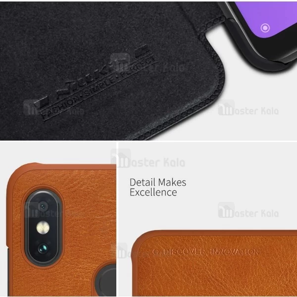 کیف چرمی نیلکین شیائومی Xiaomi Redmi Note 6 Pro Nillkin Qin