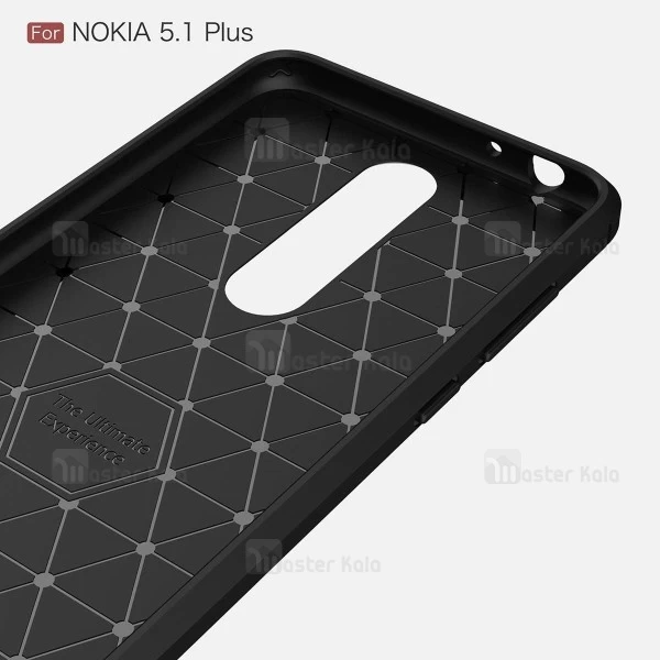 قاب محافظ ژله ای نوکیا Nokia 5.1 Plus / X5 Rugged Armor Fiber Carbon