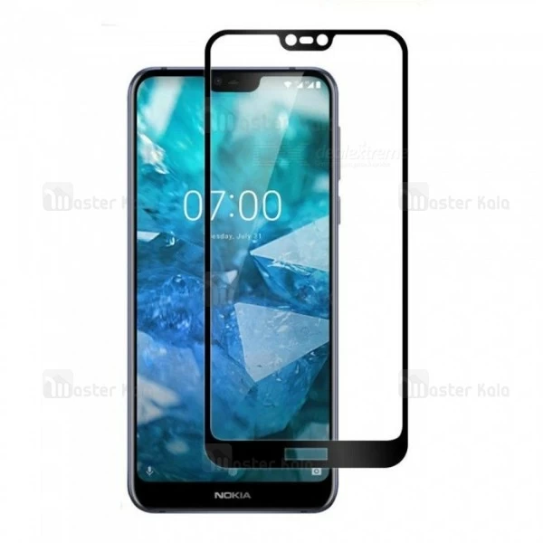 محافظ صفحه شیشه ای تمام صفحه تمام چسب نوکیا Nokia 7.1 2018 9D Glass