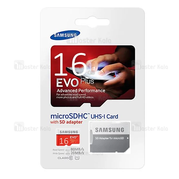 کارت حافظه میکرو اس دی 16 گیگابایت Samsung Evo Plus UHS-I U1 80MBps