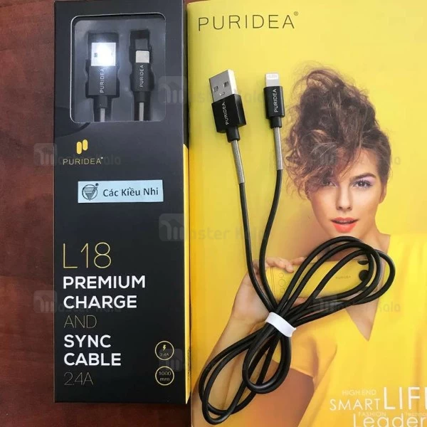 کابل لایتنینگ پوریدا Puridea L18 Premium Charge And Data توان 2.4 آمپر