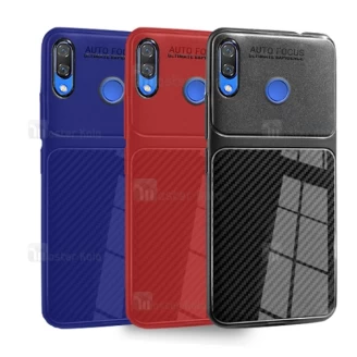 قاب ژله ای طرح چرم فیبر کربنی Huawei Nova 3 مدل Auto Focus