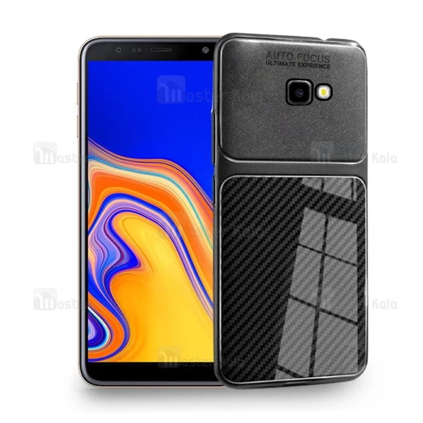 قاب محافظ طرح چرم Samsung Galaxy J4 Plus Auto Focus Fiber Carbon Case
