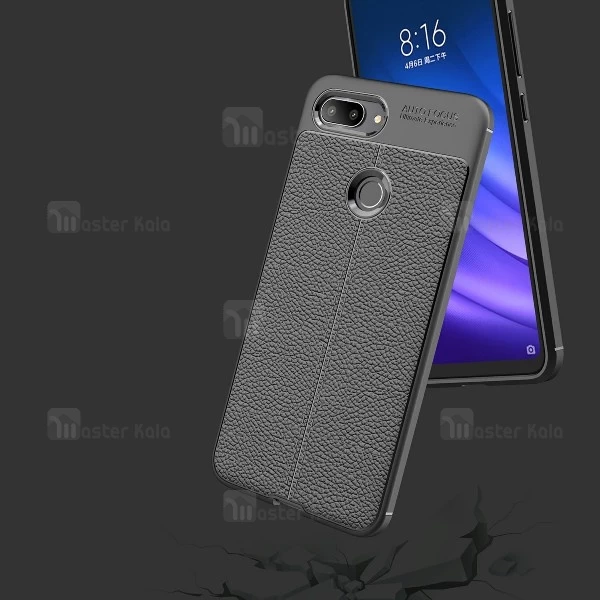 قاب محافظ طرح چرم Xiaomi Mi 8 Lite Auto Focus Jelly Case