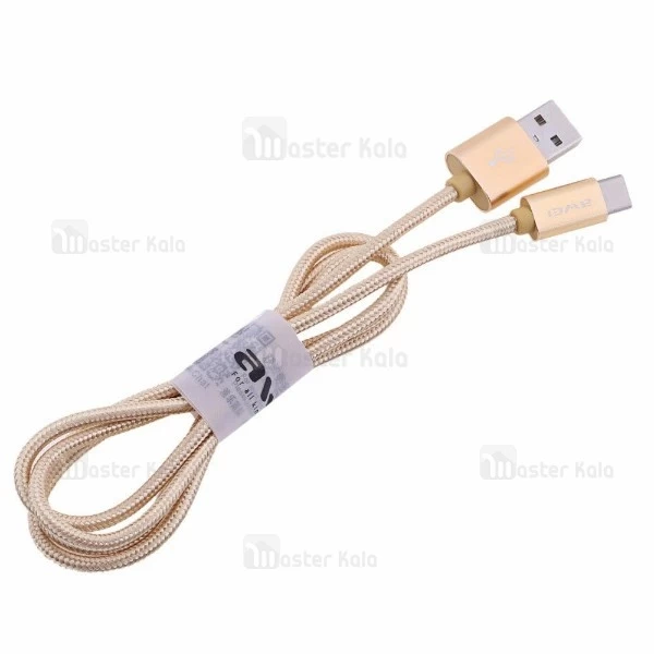 کابل شارژ Type C اوی Awei CL-960 با توان 2.1 آمپر و طراحی کنفی