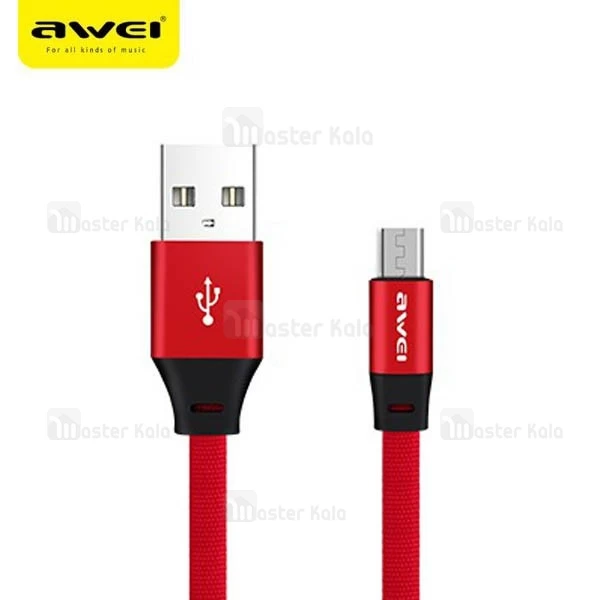 کابل شارژ میکرو یو اس بی اوی Awei CL-98 با توان 2 آمپر و طراحی کنفی