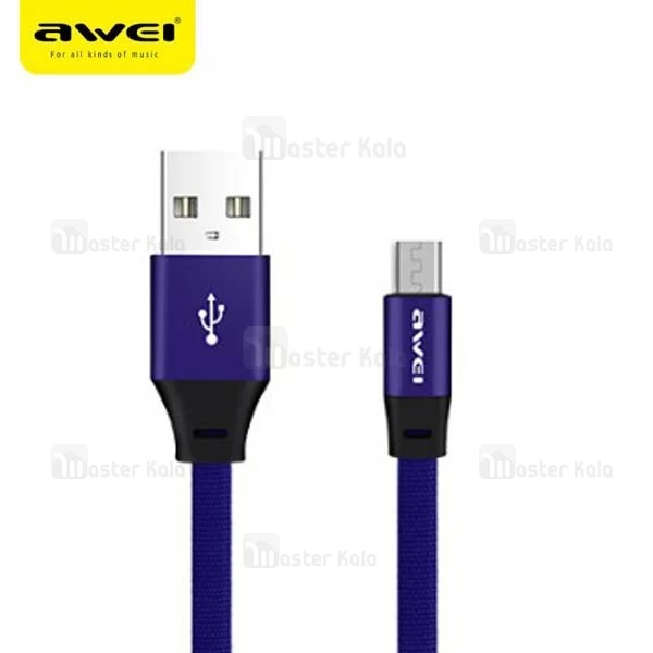 کابل شارژ میکرو یو اس بی اوی Awei CL-98 با توان 2 آمپر و طراحی کنفی