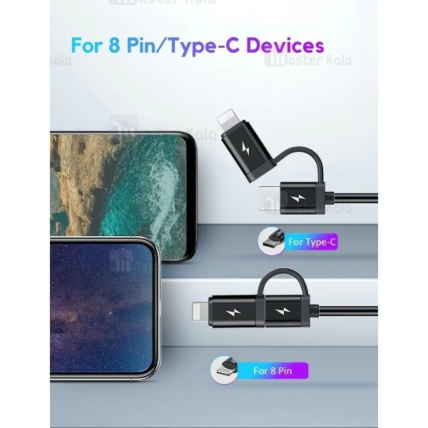 شارژر فندکی 4.8 آمپر بیسوس Baseus Enjoy Together همراه با کابل دو سر