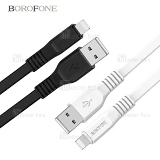 کابل شارژ لایتنینگ بروفون Borofone BX5 توان 2 آمپر و طراحی فلت