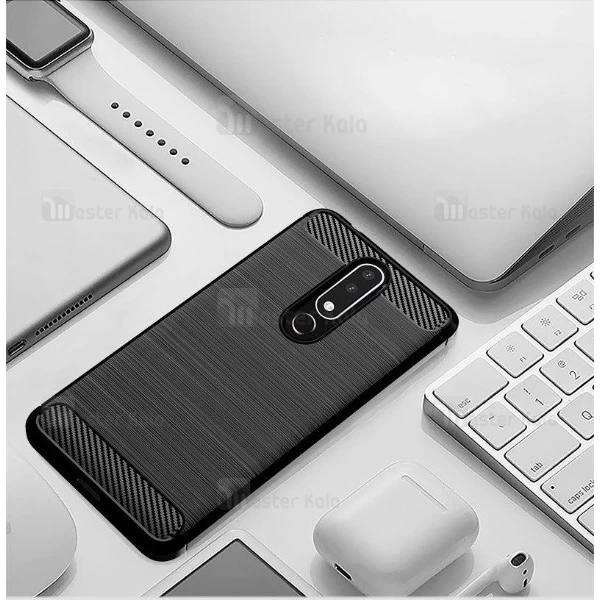 قاب فیبر کربنی Nokia 3.1 Plus / X3 Fiber Carbon Rugged Armor Case