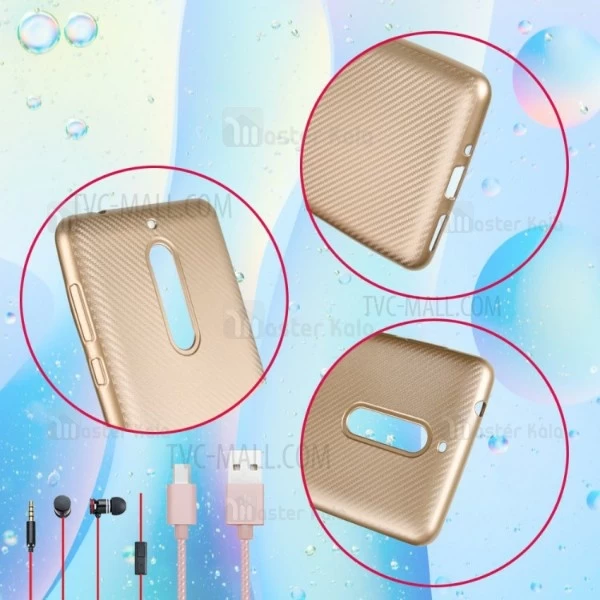 قاب فیبر کربنی Nokia 5 Haimen Fiber Carbon Texture