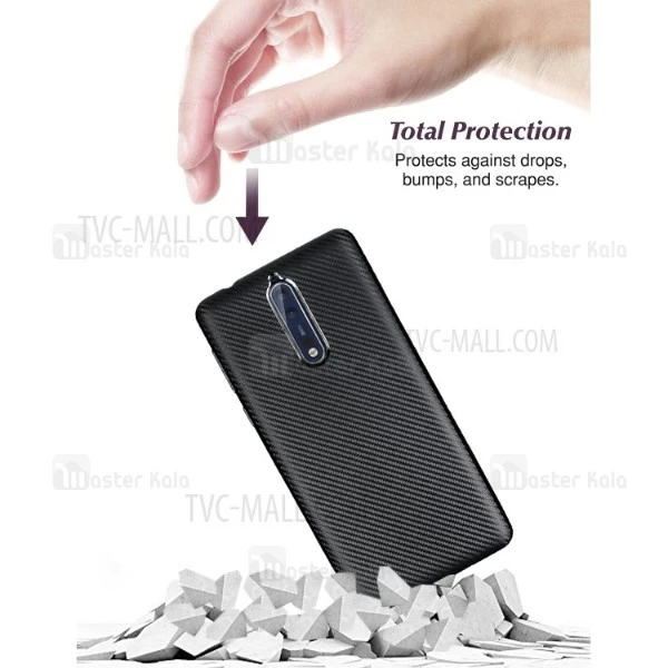 قاب فیبر کربنی Nokia 8 Haimen Fiber Carbon Texture