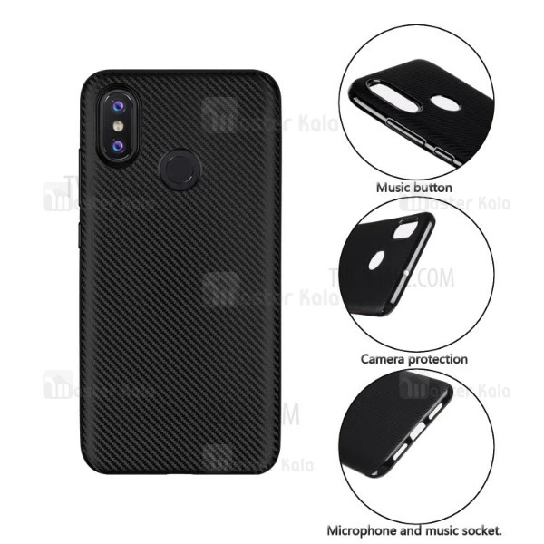 قاب فیبر کربنی Xiaomi Mi 8 Haimen Fiber Carbon Texture