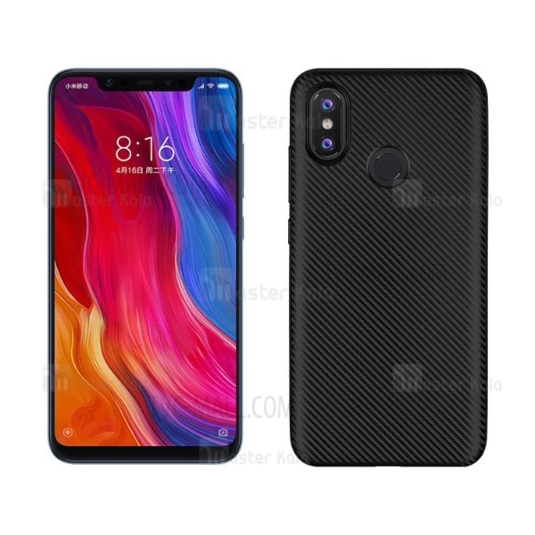 قاب فیبر کربنی Xiaomi Mi 8 Haimen Fiber Carbon Texture