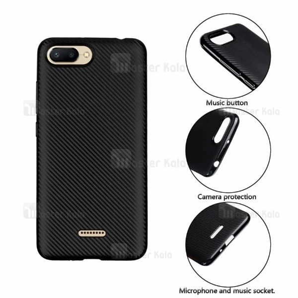 قاب فیبر کربنی Xiaomi Redmi 6 Haimen Fiber Carbon Texture