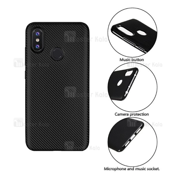 قاب فیبر کربنی Xiaomi Redmi Note 6 Pro Haimen Fiber Carbon Texture