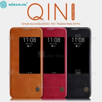 کیف چرمی هوشمند نیلکین هواوی Huawei Mate 20 Pro Nillkin Qin Leather Case