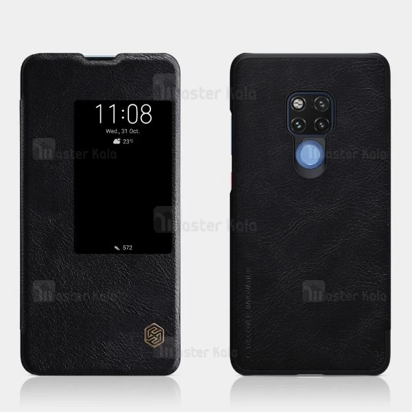 کیف چرمی هوشمند نیلکین هواوی Huawei Mate 20 X Nillkin Qin Leather Case