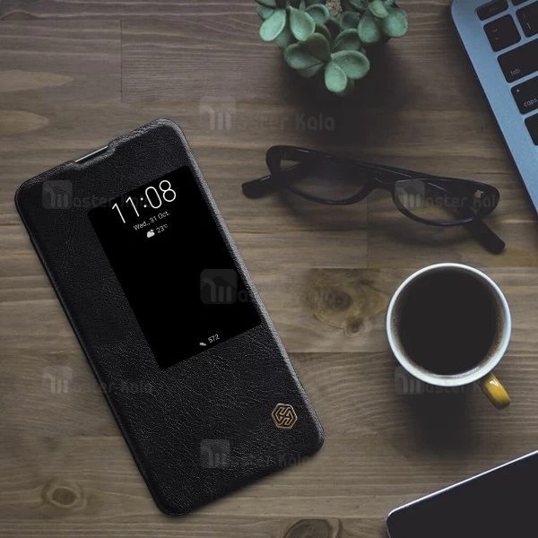 کیف چرمی هوشمند نیلکین هواوی Huawei Mate 20 X Nillkin Qin Leather Case