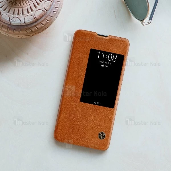 کیف چرمی هوشمند نیلکین هواوی Huawei Mate 20 X Nillkin Qin Leather Case