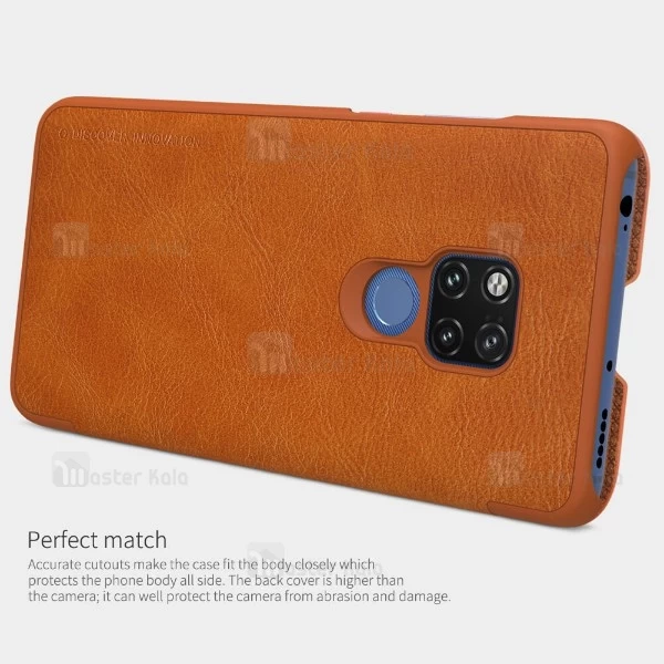 کیف چرمی هوشمند نیلکین هواوی Huawei Mate 20 X Nillkin Qin Leather Case