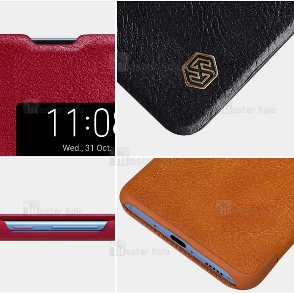 کیف چرمی هوشمند نیلکین هواوی Huawei Mate 20 X Nillkin Qin Leather Case