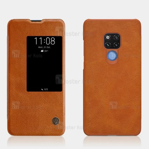 کیف چرمی هوشمند نیلکین هواوی Huawei Mate 20 X Nillkin Qin Leather Case