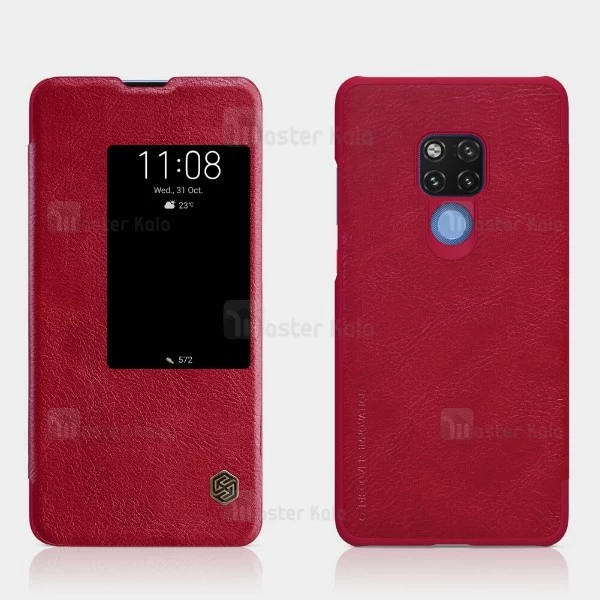 کیف چرمی هوشمند نیلکین هواوی Huawei Mate 20 X Nillkin Qin Leather Case