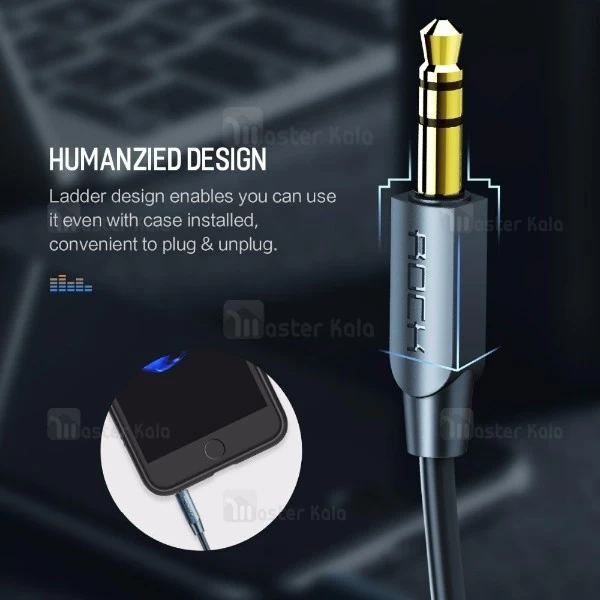 کابل انتقال صدا Aux راک Rock RAU0602 Audio Cable به طول 2 متر