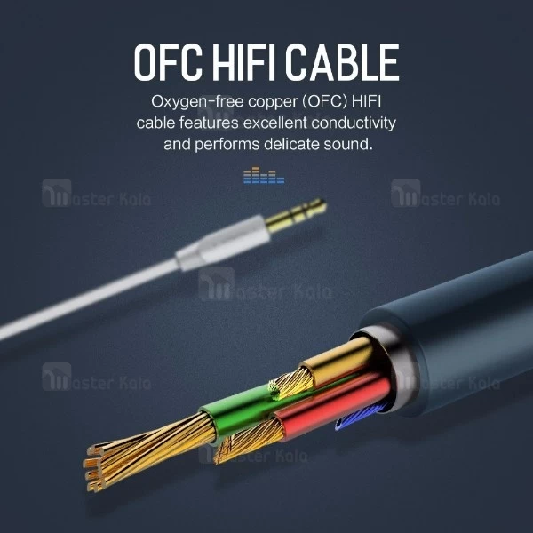 کابل انتقال صدا Aux راک Rock RAU0602 Audio Cable به طول 2 متر