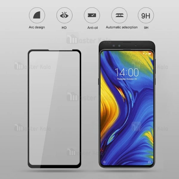 محافظ صفحه شیشه ای تمام صفحه تمام چسب TT برای Xiaomi Mi Mix 3