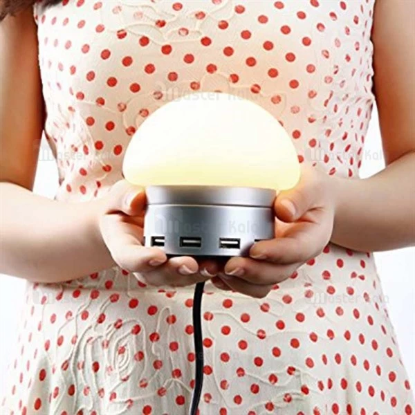 هاب شارژ و چراغ خواب Awei C-910 LED LAMP 6 Port USB Desktop Charger