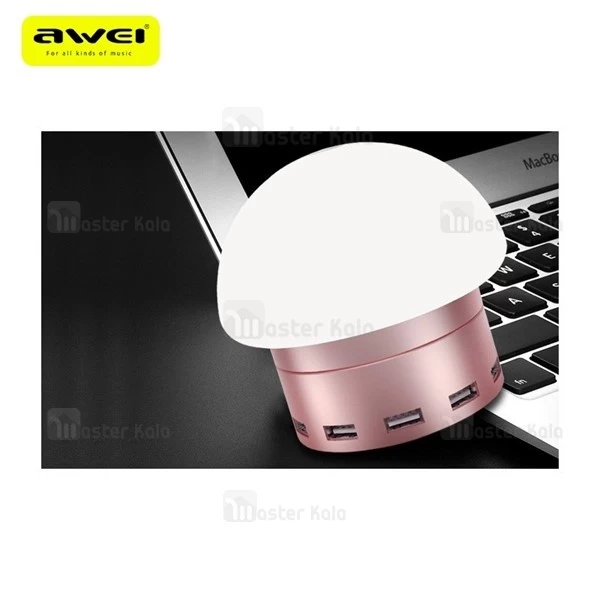 هاب شارژ و چراغ خواب Awei C-910 LED LAMP 6 Port USB Desktop Charger