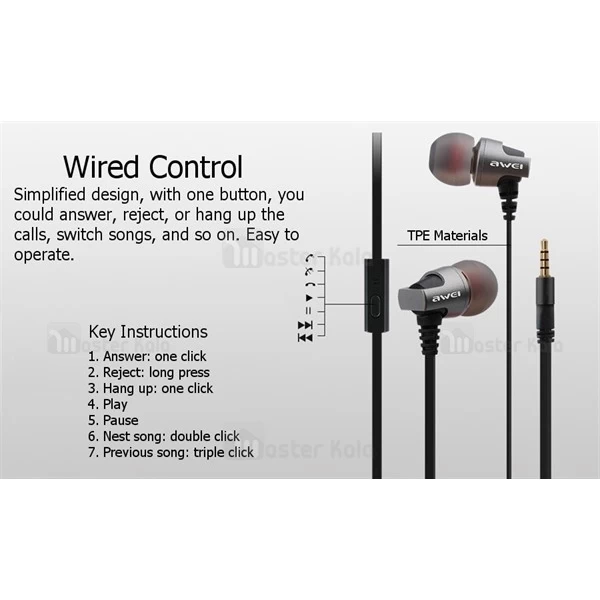 ایرفون سیمی AWEI ES-860i IN-Ear Wire Headphones