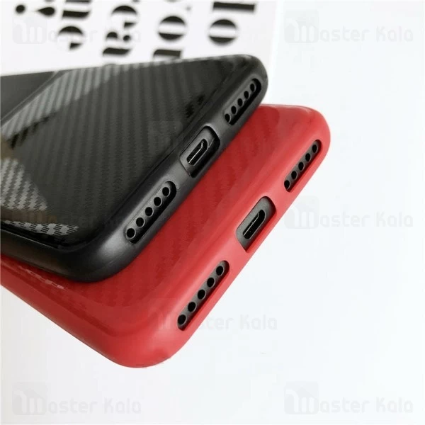 قاب محافظ طرح چرم Xiaomi Mi 8 / Mi8 Auto Focus Fiber Carbon Case