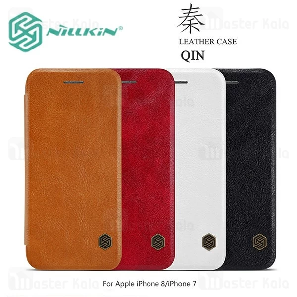 کیف چرمی نیلکین آیفون Apple iPhone 7 / 8 / SE 2020 Nillkin Qin Leather Case