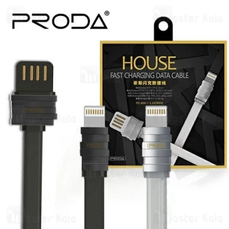 کابل لایتنینگ پرودا Remax Proda PD-B06i House طراحی فلت با توان 2.1 آمپر
