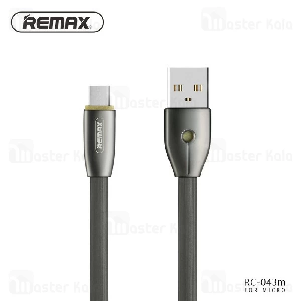 کابل میکرو یو اس بی ریمکس Remax RC-043m Knight طراحی فلت و توان 2.1 آمپر