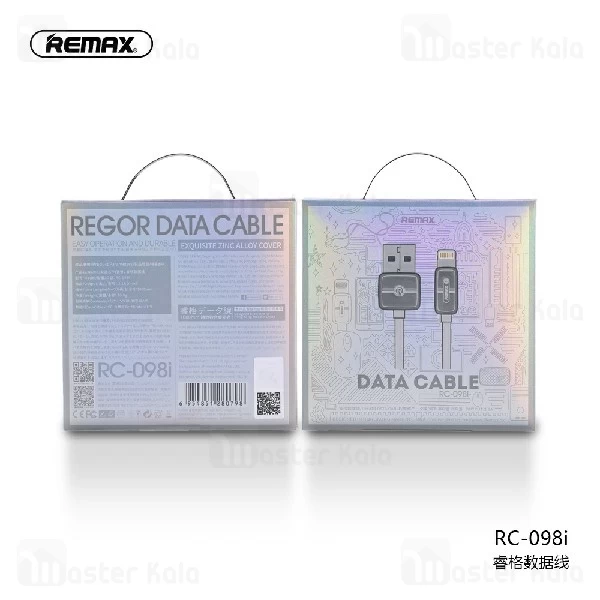 کابل لایتنینگ ریمکس Remax RC-098i Regor Data Cable با توان 2.1 آمپر