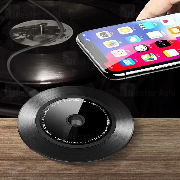 شارژر وایرلس 10 وات توتو TOTU CACW-08 Vinyl Wireless Charger طرح گرامافون