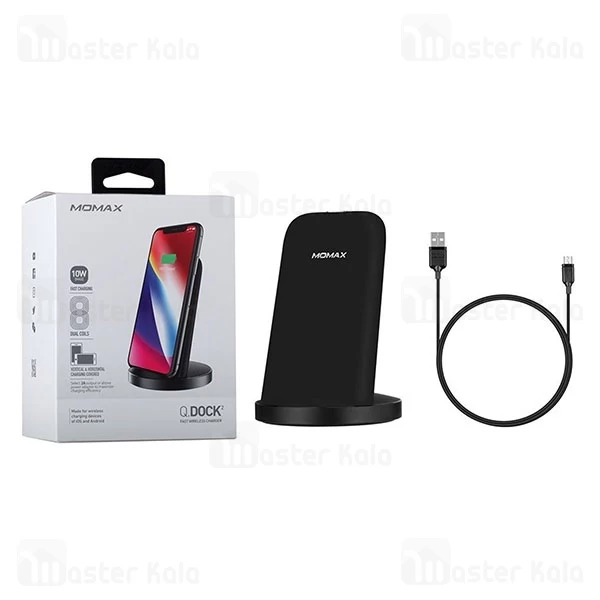 شارژر وایرلس استندی Momax Q.Dock 2 UD5D Quick Wireless Charger