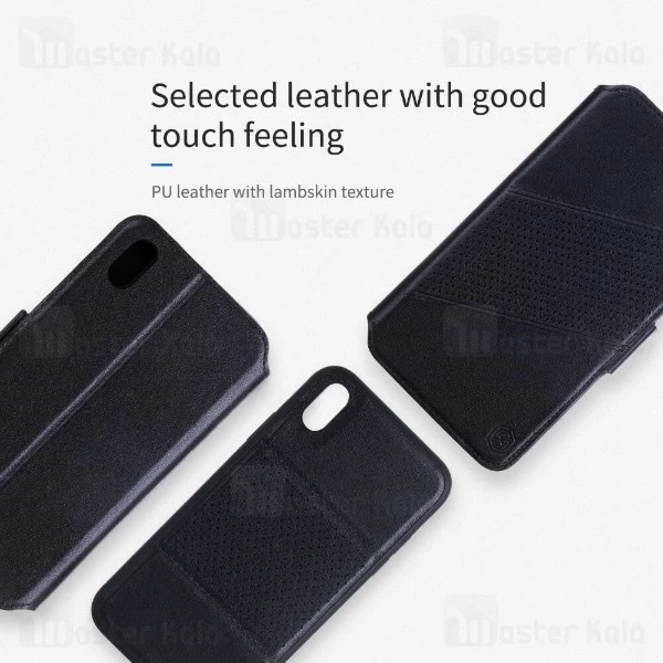 کیف و قاب چرمی دو تکه نیلکین آیفون Apple iPhone XS Max Nillkin Folio magnetic