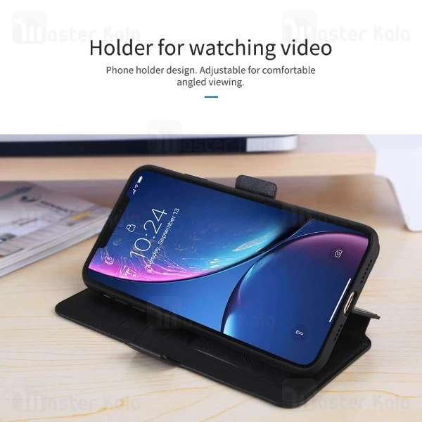 کیف و قاب چرمی دو تکه نیلکین آیفون Apple iPhone XS Max Nillkin Folio magnetic