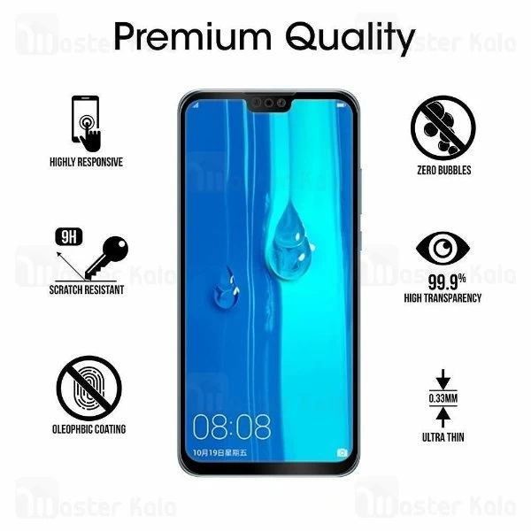 محافظ صفحه شیشه ای تمام صفحه تمام چسب TT برای Huaweei Y9 2019 / Enjoy 9 Plus