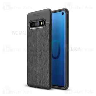 قاب محافظ ژله ای طرح چرم Samsung Galaxy S10 مدل Auto Focus