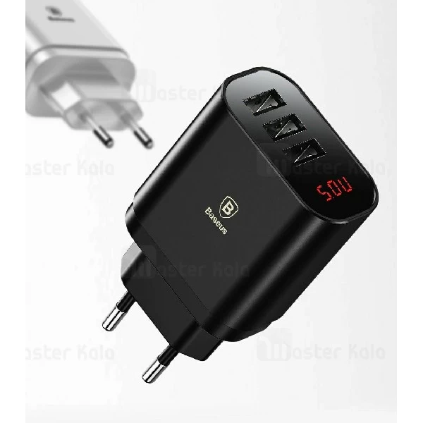 آداپتور شارژر 3 پورت بیسوس Baseus Mirror Travel Charger با توان 3.4 آمپر